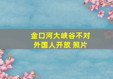 金口河大峡谷不对外国人开放 照片